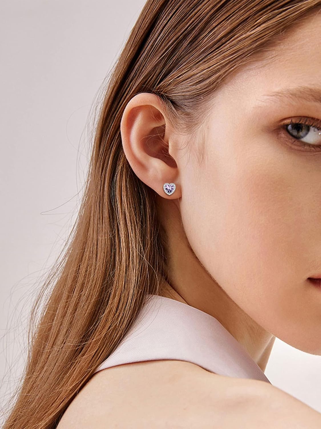 ChicSilver 925 Sterling Silver Heart/Round/Pear/Emerald Cut Birthstone Stud Earrings for Women Birthday Jewelry - Image 3