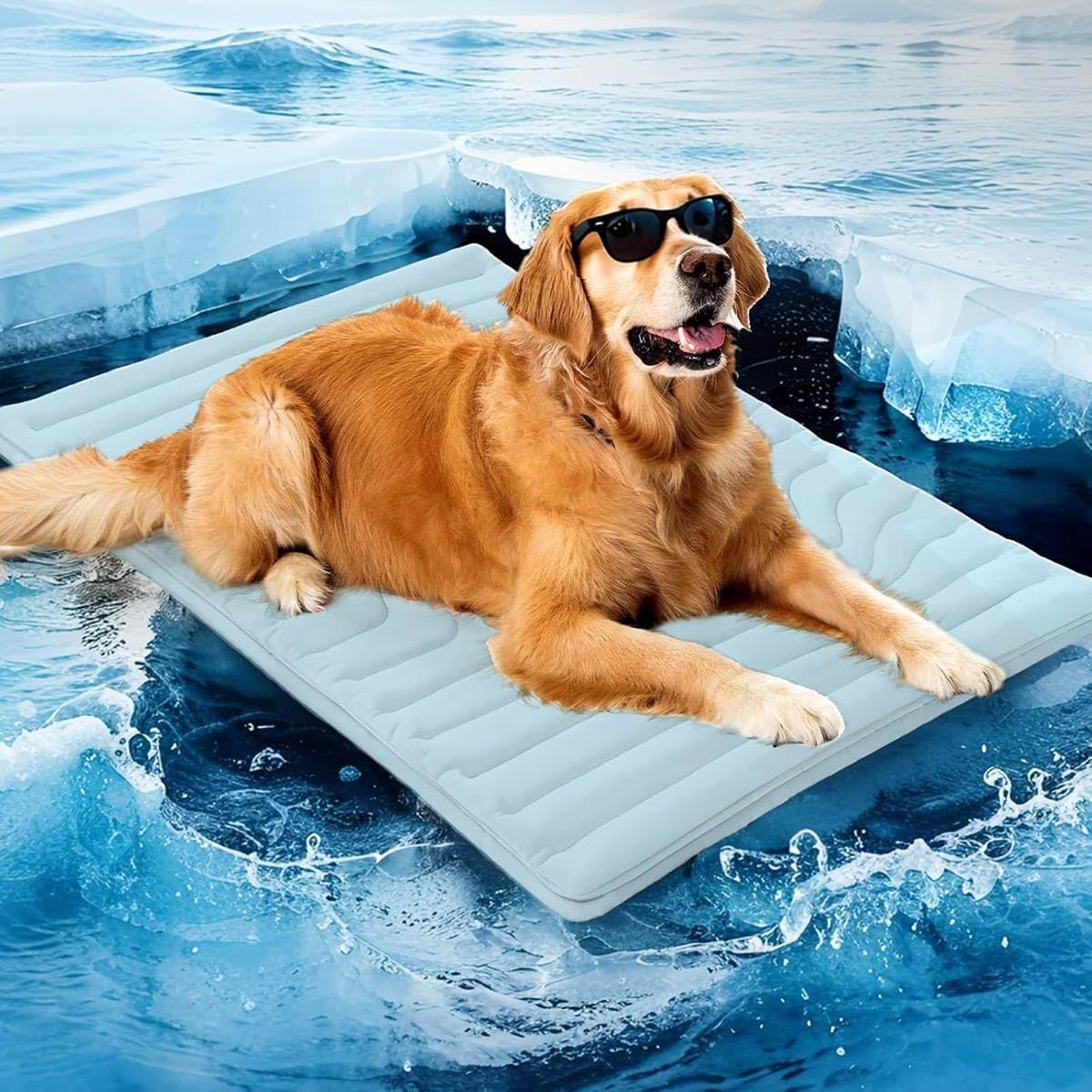 Alfombrilla de refrigeración para perros y mascotas, manta de refrigeración automática para el hogar y sobre la marcha, ideal para uso en verano