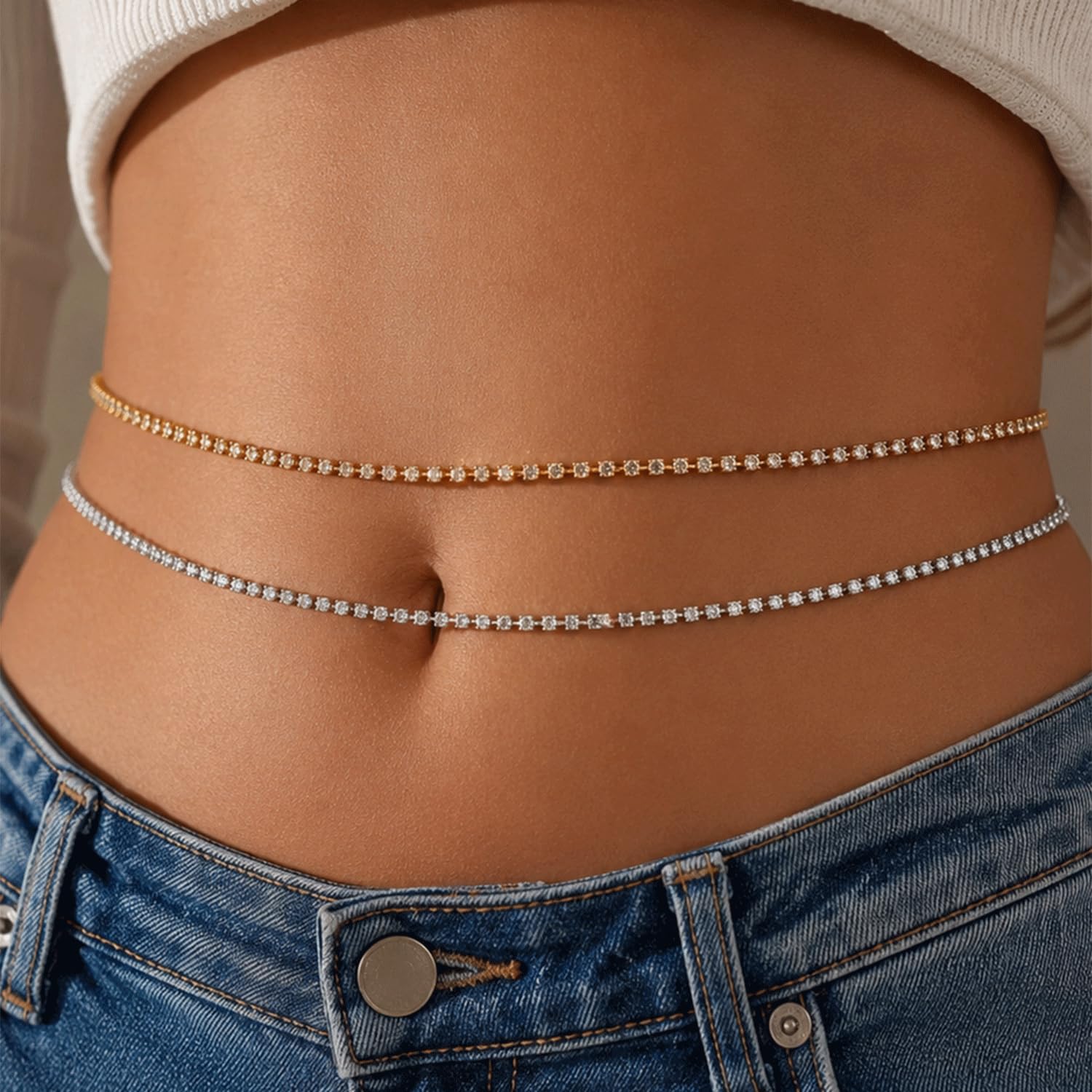VAMA FASHIONS Gold waist hip belly body chain karddhani waistband vaddanam kamar bandhani for saree 4