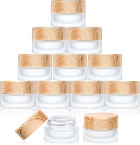 Miniatura 1 de Recipientes de vidrio para cosméticos, frascos de muestra vacíos con tapas a prueba de fugas, recipientes de muestra de maquillaje para loción,