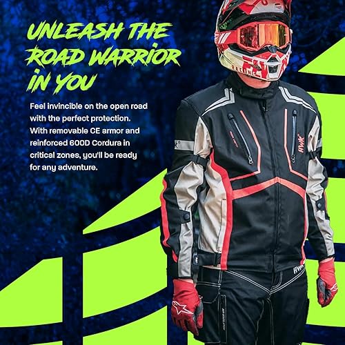 Miniatura 6 de Chaqueta de moto para hombre CE Blindado, Impermeable, para todo clima, L