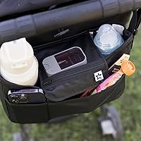 Vista 7 de Tiny Twinkle Organizador universal para cochecito con correa ajustable, impermeable, para cochecitos de bebé, nuna, graco, Donna y Bugaboo (negro)