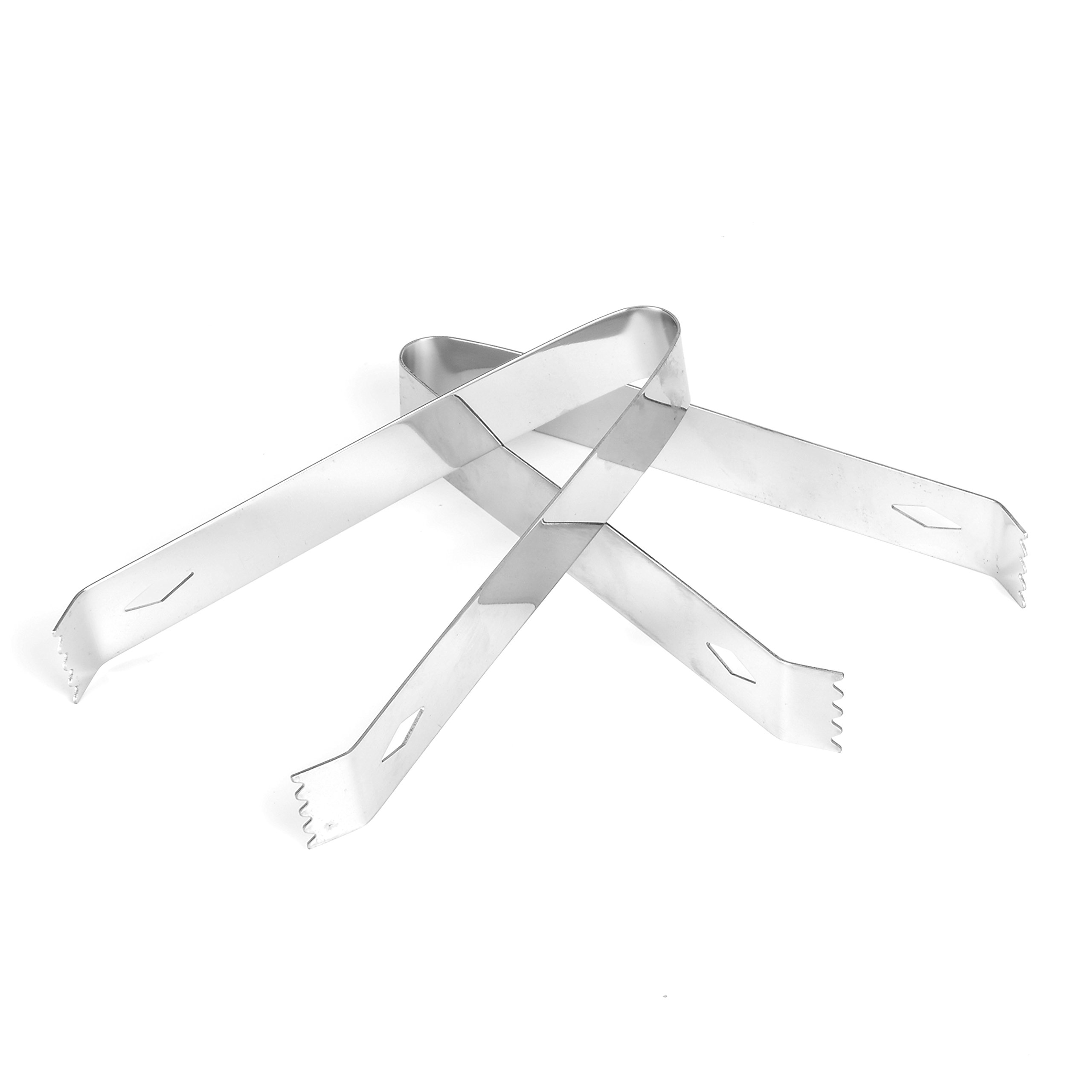 Paquete de 2 pinzas de hielo de 5.9 pulgadas, pinzas pequeñas de grado alimenticio para aperitivos, pinzas de azúcar de acero inoxidable para cubitos de hielo, fiestas, cafeterías, color plateado 4