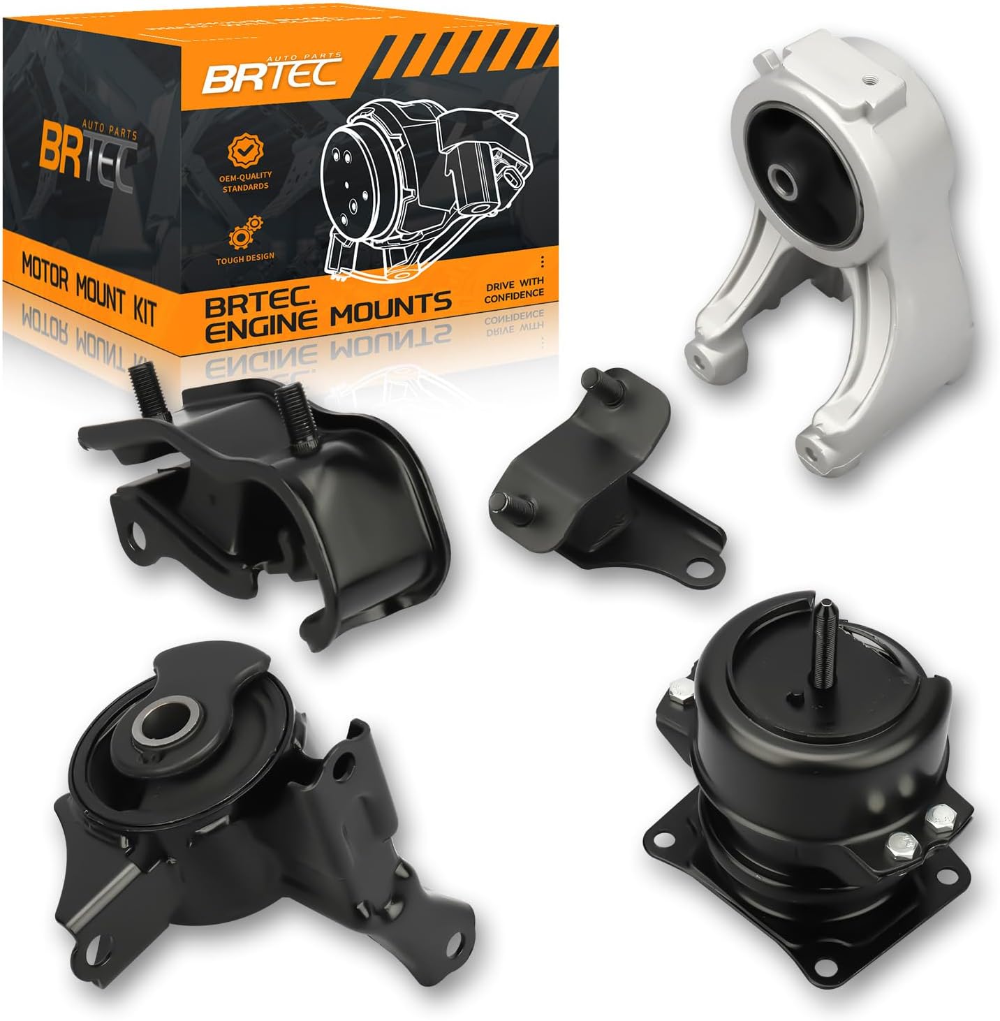 Engine Motor Mount & Automatic Transmission Mount Set Compatible with Honda Odyssey 3.5L 1999 2000 2001 2002 2003 2004 A4519HY A4518 A6552 A6582 A6579