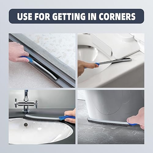 Vista 20 de Cepillo de limpieza de hendiduras de cerdas duras, herramientas de limpieza del hogar, suministros multiusos para cocina, baño, inodoro, ventana