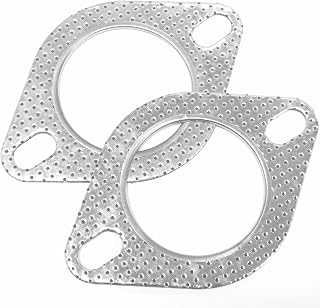 マフラーガスケット 2枚入り φ60 ターボガスケット 排気ガスケット フランジガスケット 金属リング セラミック マフラーガスケット マフラーオートバイ用 エンジン カバー ガスケット汎用 厚さ2mm