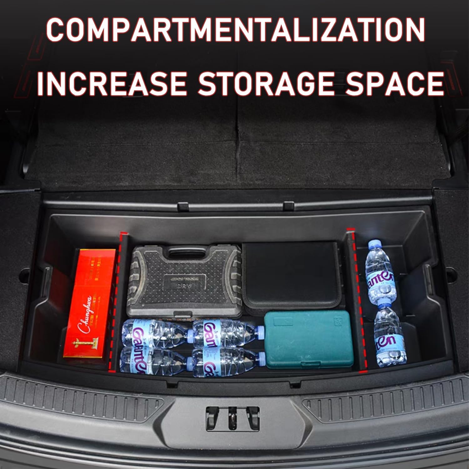 Trunk Storage Box for Ford Explorer ST Sport XLT – Durable, Custom-Fit Trunks Organizer, and Easy Insta – for Ford Explorer 2020 2021 2022 2023 2024 2025 Trunks Accessories