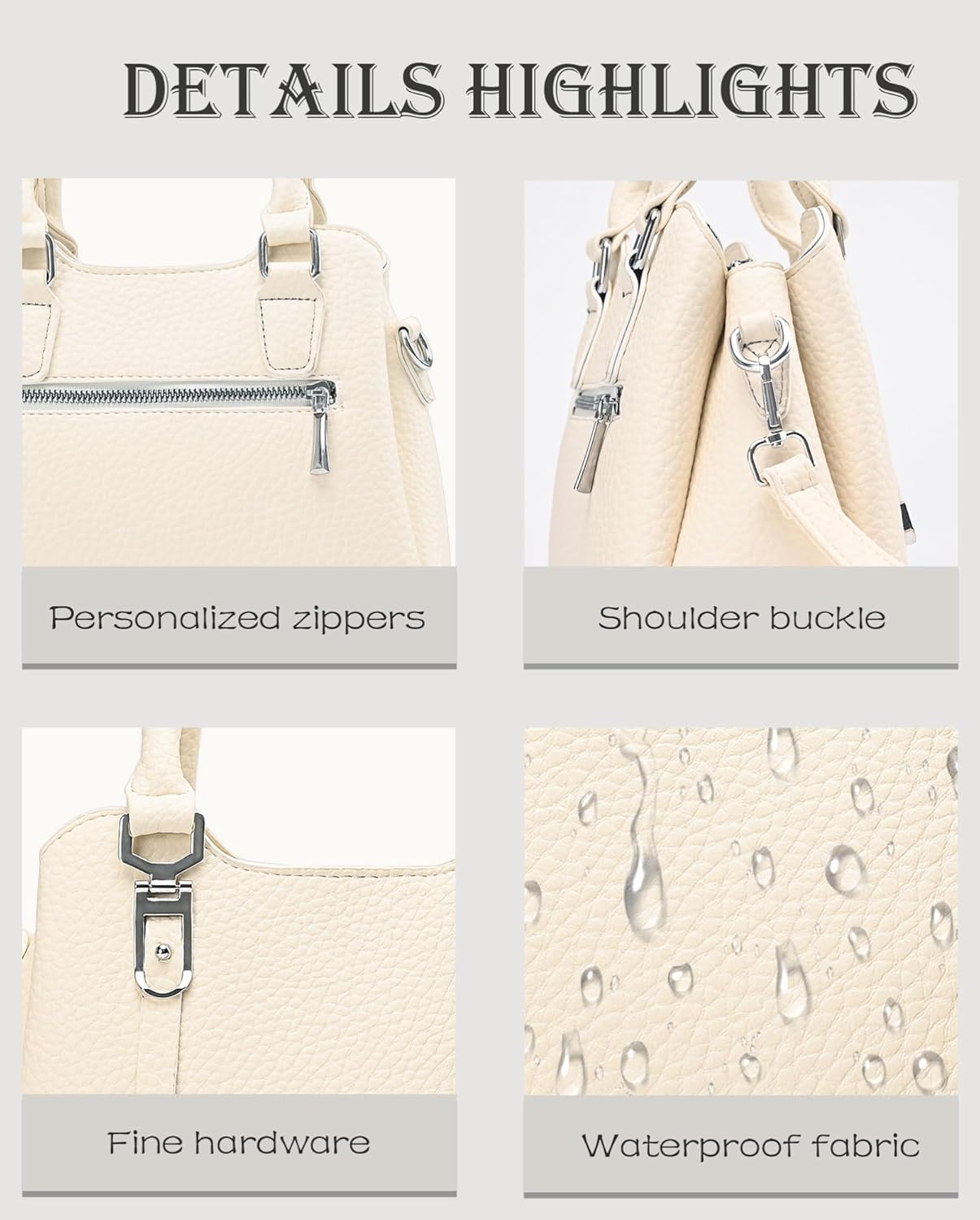 Womens Purses and Handbags Crossbody Leather Trendy Cute with Detachable Shoulder Strap Satchel Tote