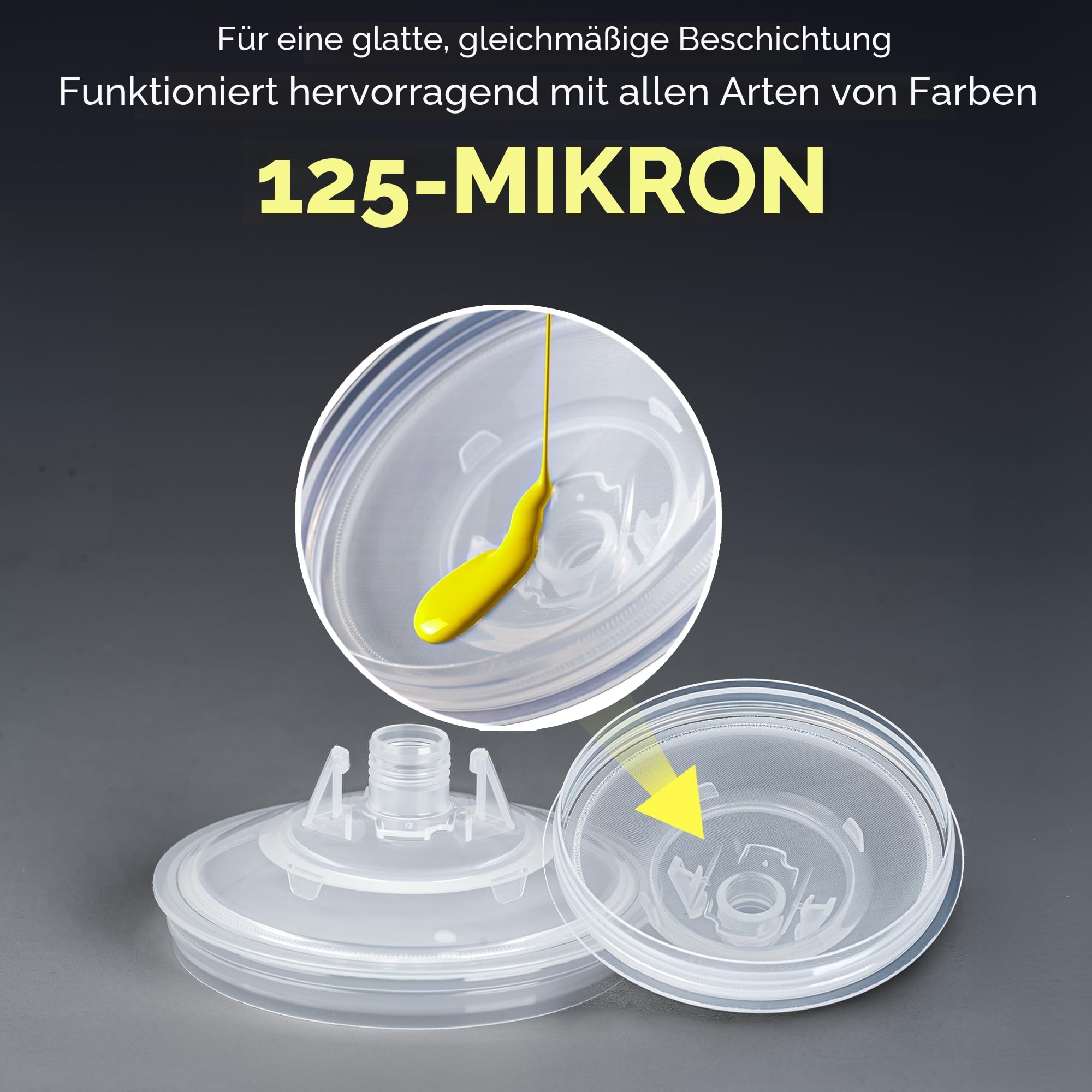 InoKraft Einweg-Farbspritzpistolenbecher 22 Unzen 650 ml Set 45 Becher Deckel HVLP LVLP