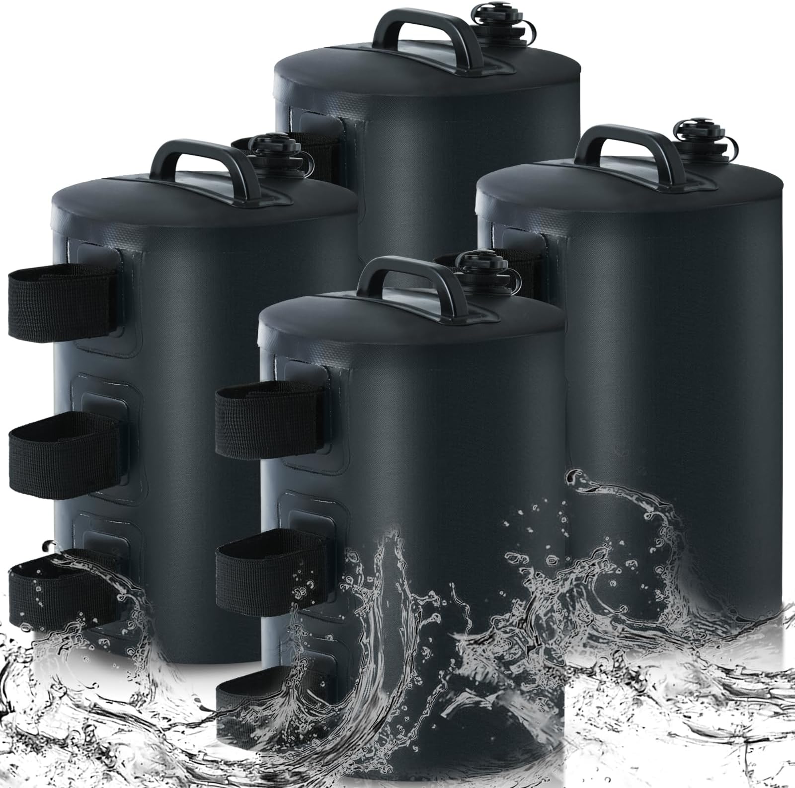 Canopy Heavy Duty 88LBS Weight Water Bag, Set of 4 Leg Water Tent Weights for Pop Up Canopy, Gazebo, Tent, Canopies 4pcs/Pack Black
