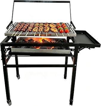 Flip Charcoal Grill, 360 Rotating BBQ for Outdoor Camping