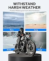 Vista 6 de Benlari Cubiertas negras para tuercas de eje delantero para Harley, tapas de tuerca de eje CNC compatibles con Harley Davidson Touring Sportster