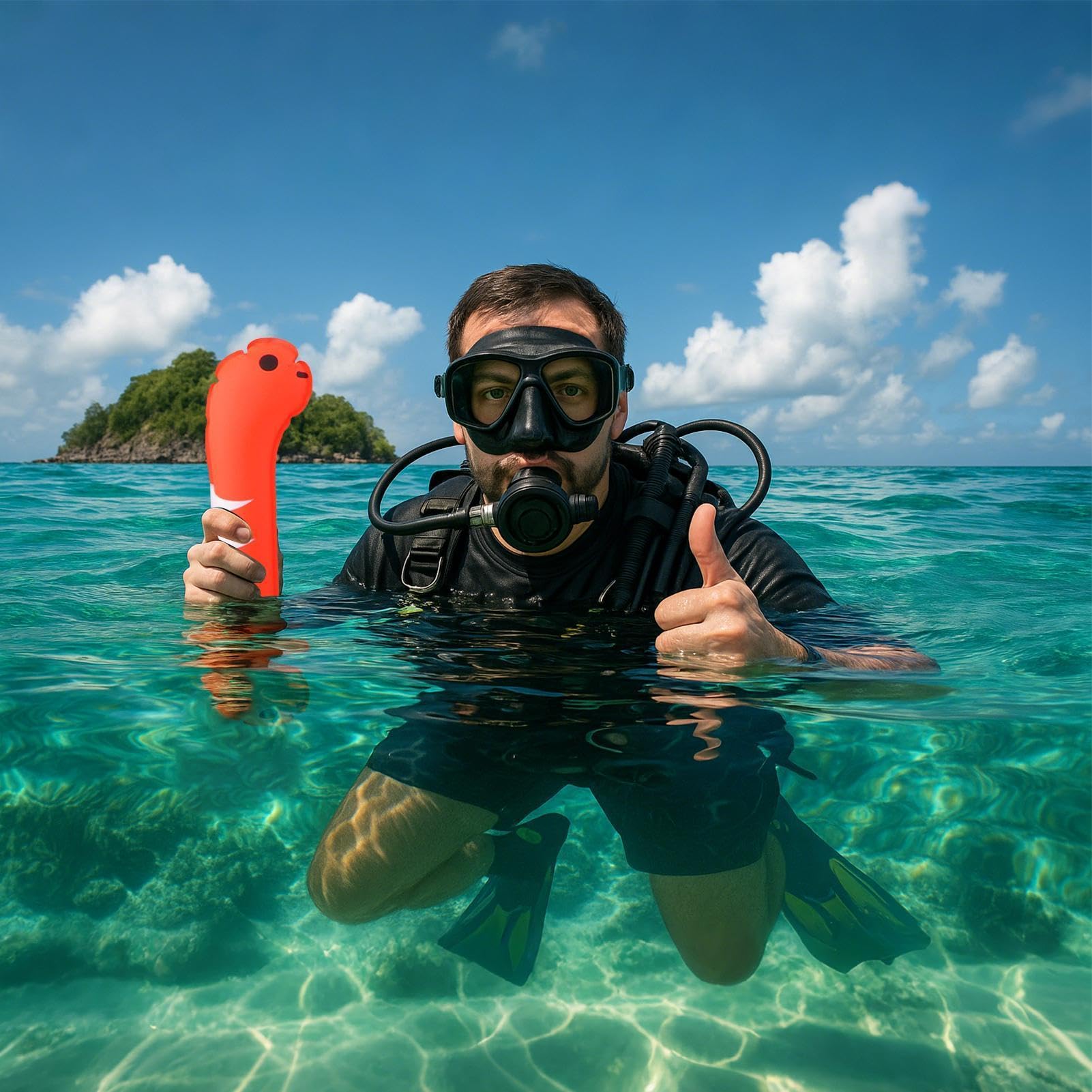 Boa da nuoto, gonfiabile, pieghevole, per la sicurezza in acqua, con disegno di animali in stile cartone animato, con marcatore, per piscina, pesca, snorkeling, pratica subacquea