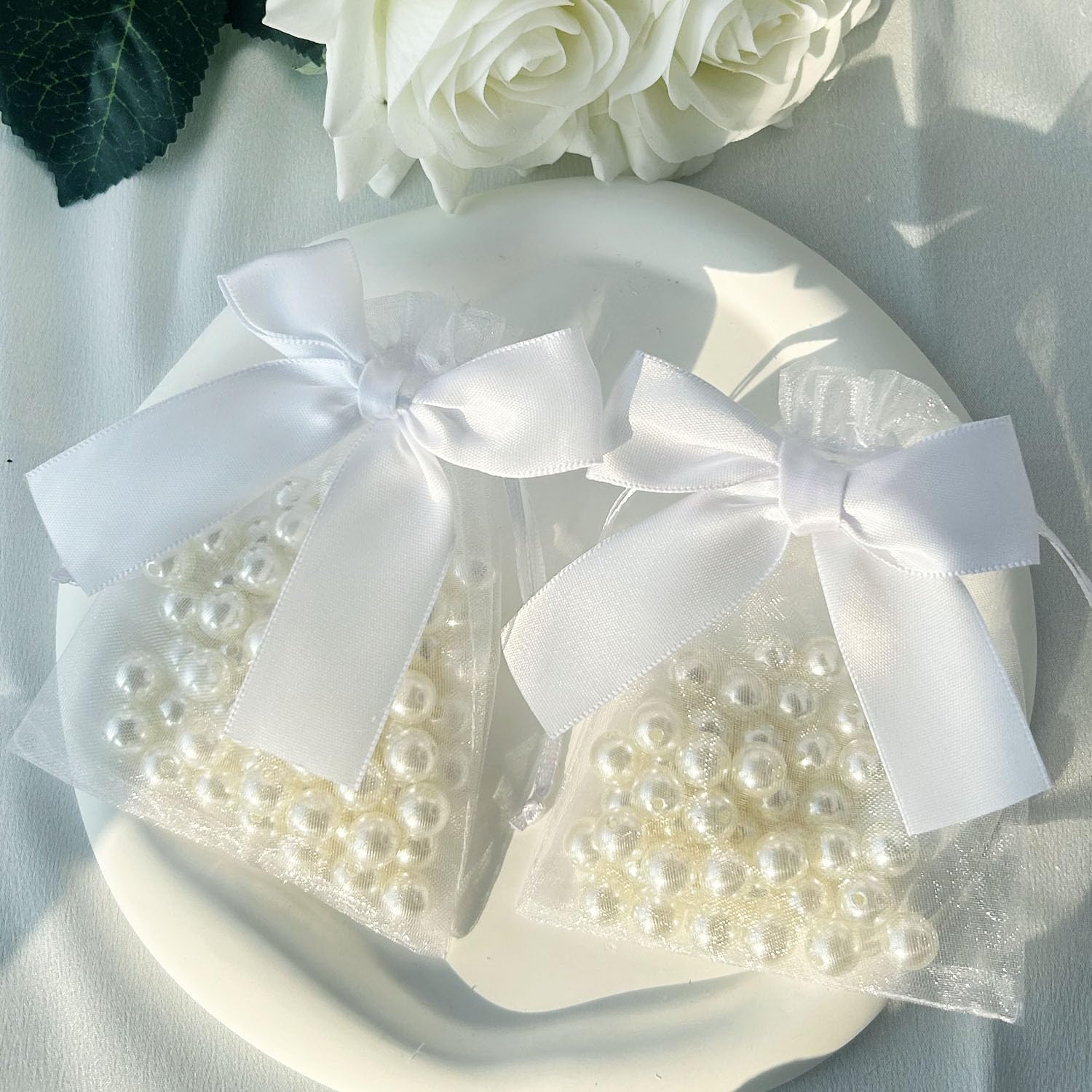 Lot De 40 Sacs En Organza Transparent De Qualité Supérieure - 9 X 12 Cm