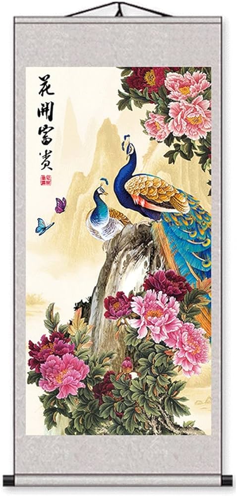 蓮子と鳥壁掛け刺繍シルク芸術作品アート　この絵は緻密な模様と上品な柄です。 蓮子と鳥壁掛け刺繍シルク芸術作品アートこの絵は緻密な模様と