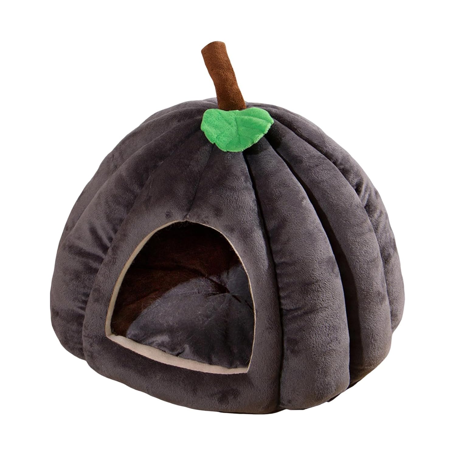 Pet Bed for Semi-Enclosed Pet Bed for Cats Comfort Stable Anti-Slip Pumpkin Pet Tent Cat House for Small