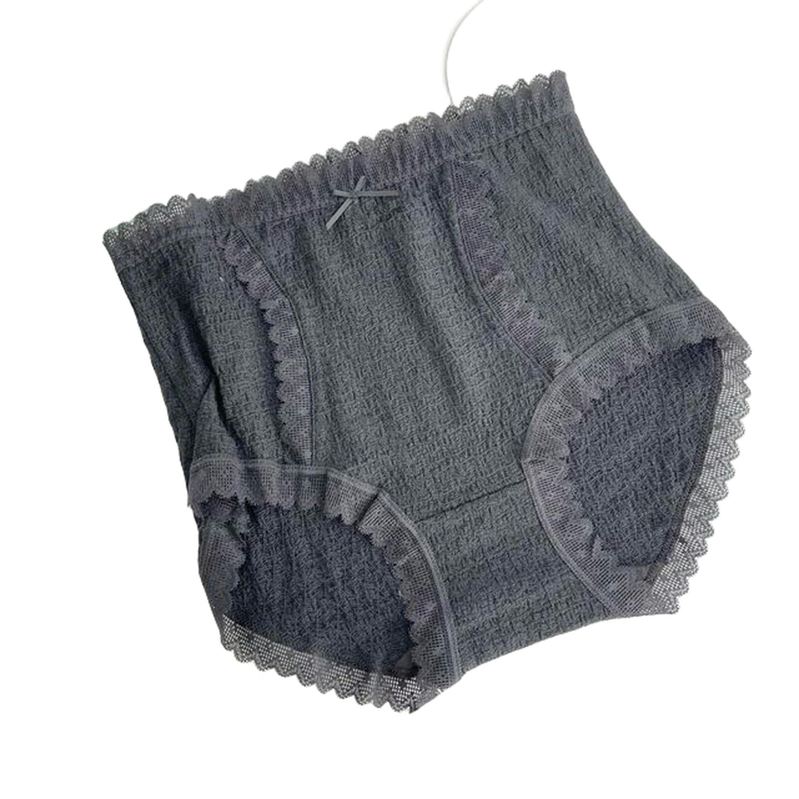 Slip Donna 3 Confezioni Pizzo Crepe Seamless Plus Size Slip Ad Alta Vita Dolce Giovane Ragazza-Nero-3Xl 80-100Kg