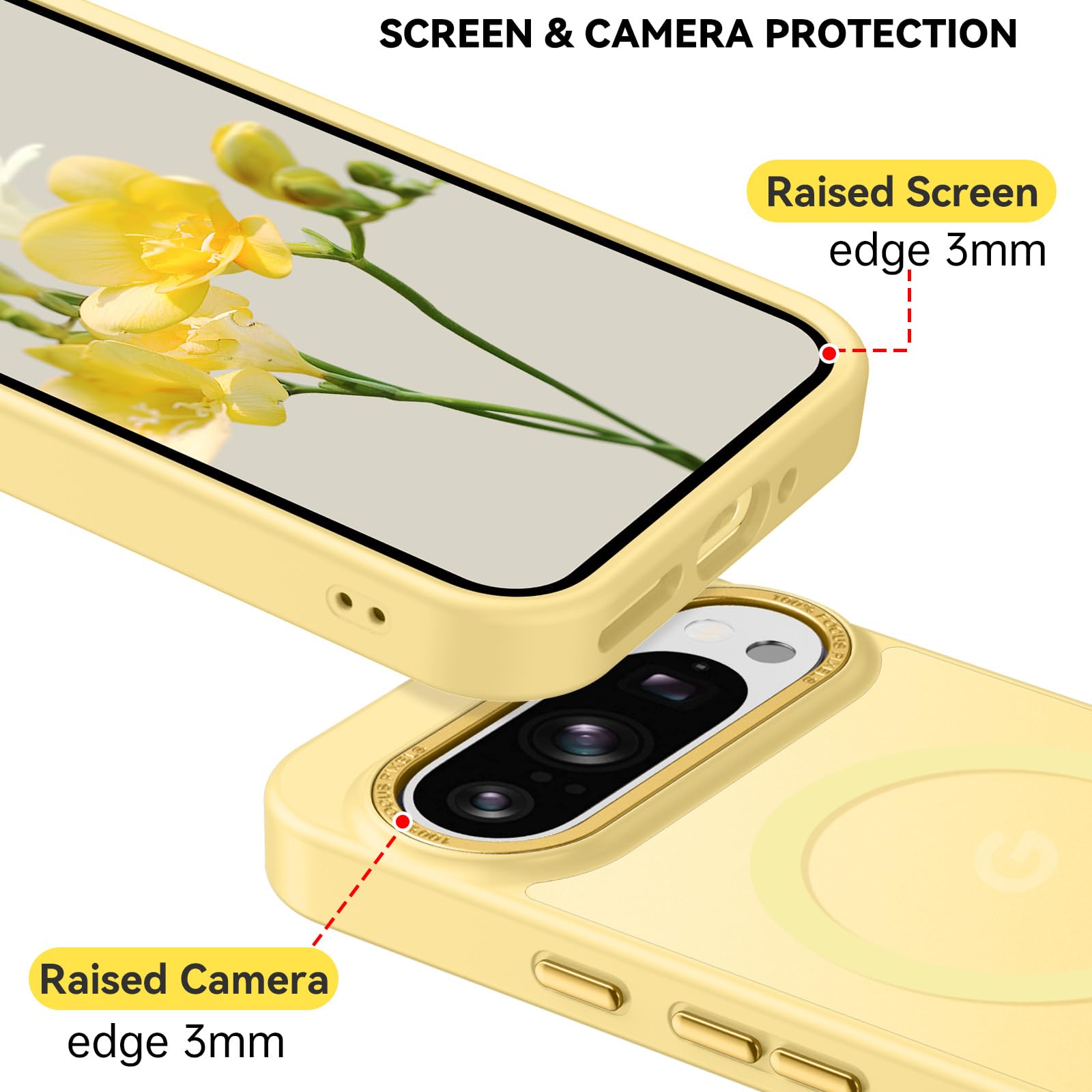 YINLAI Cover magnetica per Google Pixel 10/10 Pro, compatibile con