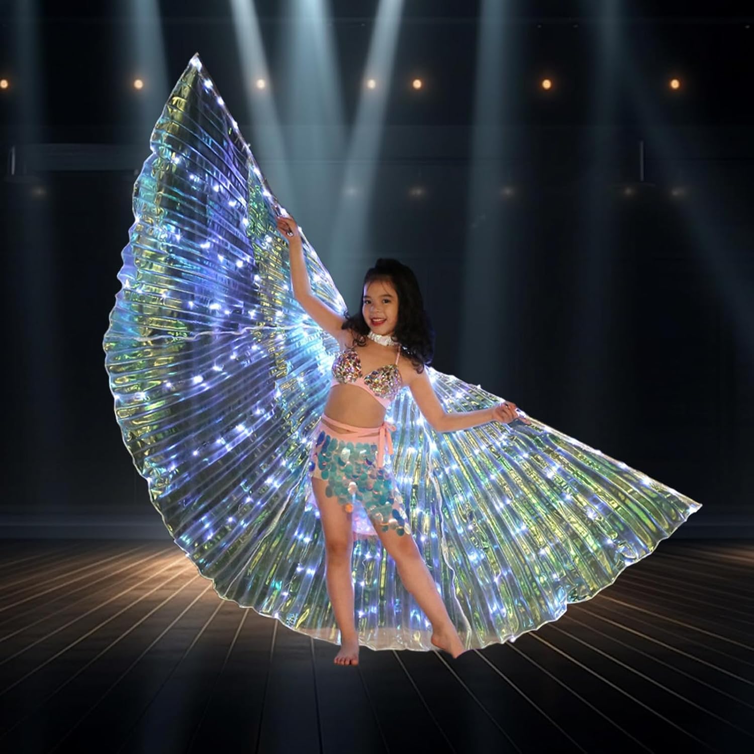 LED Light-Emitting Wings Clothing, Belly Dance Attire, Suitable For Various Festival Performances - Image 7