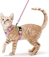 Vista 89 de rabbitgoo Cat Harness and Leash for Walking, Escape Proof Soft Adjustable Vest Harnesses for Cats, Easy Control Breathable Reflective Strips Jacket