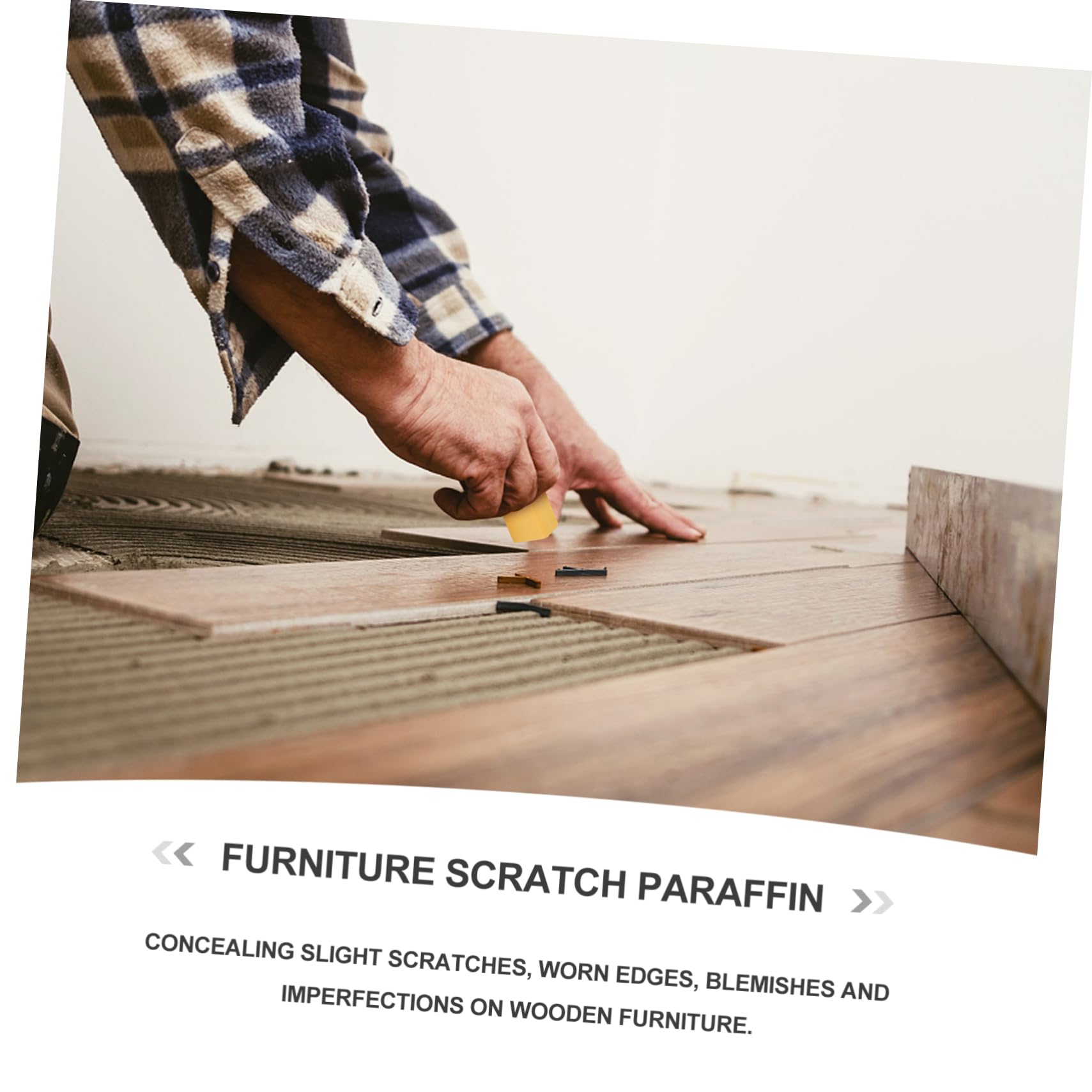 Kit Riparazione Legno Cera a Base di Paraffina per Mobili e Pavimenti, Set, Rapido Asciugatura, Nasconde Graffi e Imperfezioni