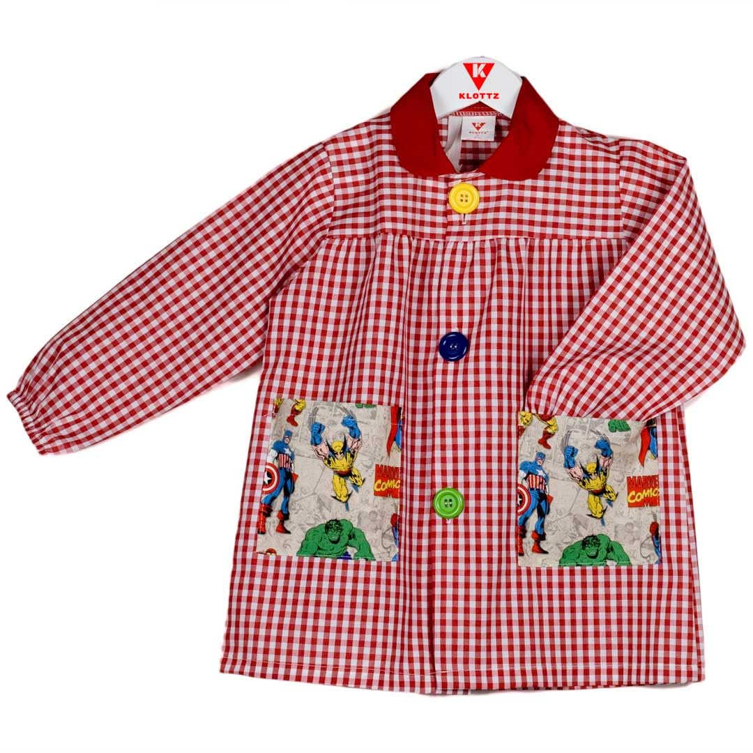 KLOTTZ - Babi colegio con bolsillos tela Venagdores. Bata escolar Niñas