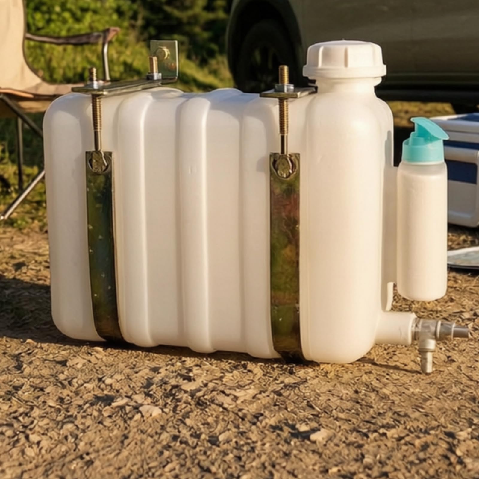 Milageto Serbatoio D' con Dispenser di Sapone Funzionale Serbatoio D' con Staffa di Montaggio Robusto Tanica per Fattorini e detti Consegne, per 9kg D