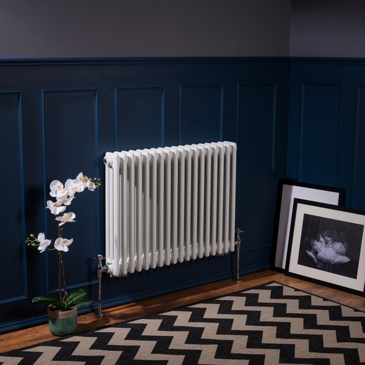 Warmehaus - Traditional Cast Iron Style White Triple Column Horizontal Radiator 600 x 830 mm โ image 1