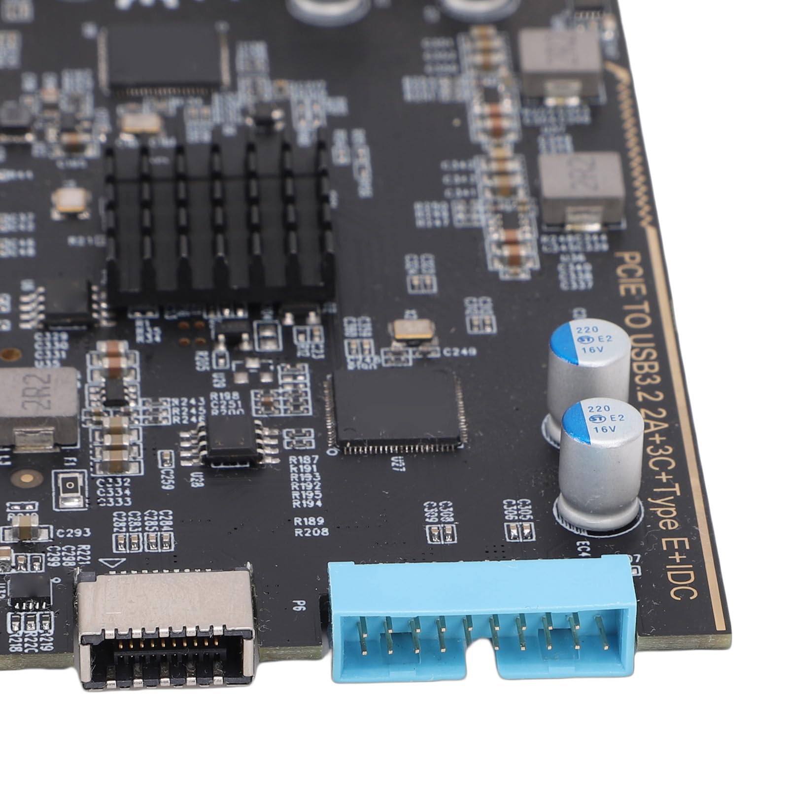 Karta rozszerzeń PCIE na USB 3.0 Typu C, Adapter PCI Express z 3 Gniazdami Typu C + 2 Portami USB .0 + Typem E + 19P IDC, Obsługa ASM3142 10 Gb/s dla Komputerów Stacjonarnych