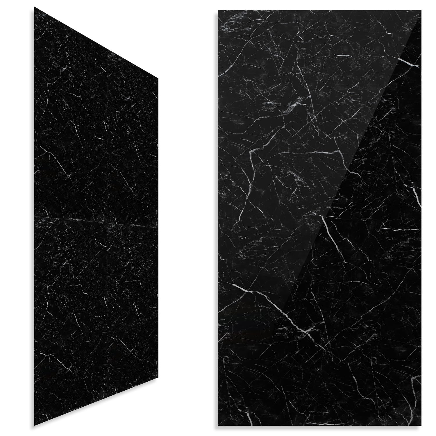 60 x 120 cm imitacja marmuru tylna ścianka kuchenna, czarno-biała, 4