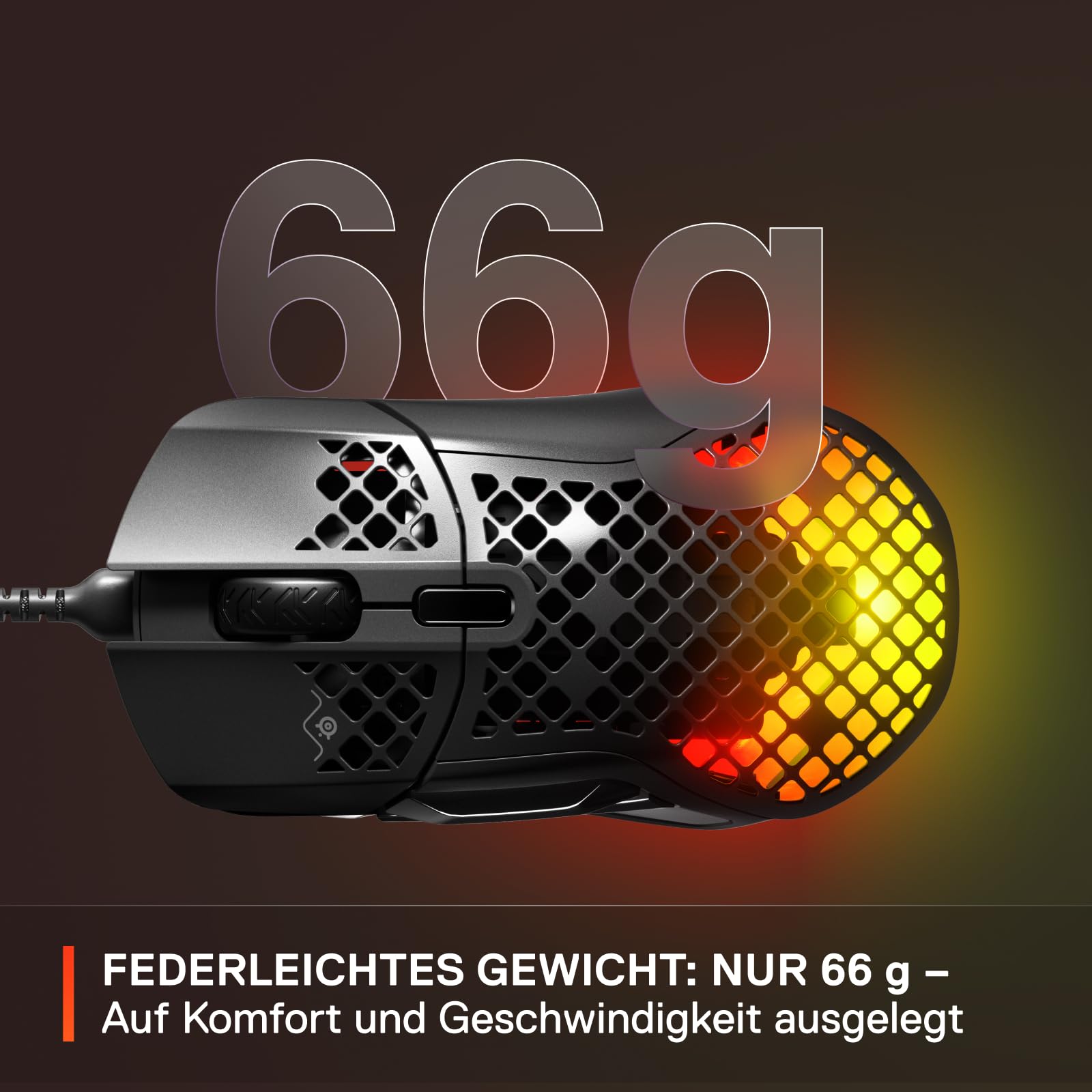 SteelSeries Aerox 5 RGB Gaming-Mouse TrueMove Air-Sensor 18.000 DPI wasserabweisend
