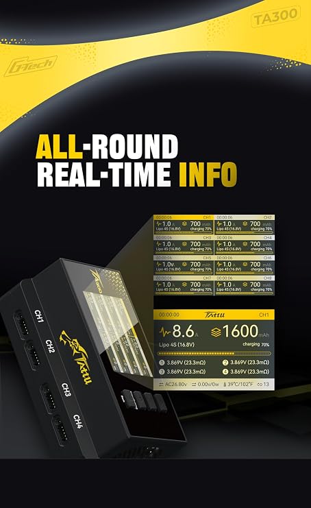 Tattu TA300 8 Channels Smart Charger with G-Tech
