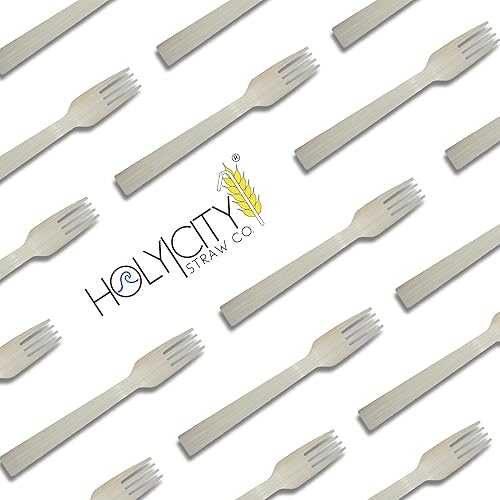 Miniatura 3 de Tenedores de bambú  250 unidades  6.7 pulgadas  Utensilios biodegradables  Compostables y sin plástico  Ideal para la industria de servicios