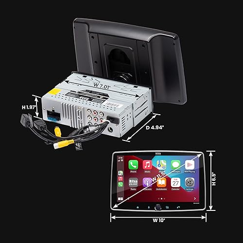Miniatura 5 de BOSS Audio Systems BE10ACP-C - Sistema estéreo para automóvil - Apple CarPlay, Android Auto, 10.1 pulgadas Single Din, pantalla táctil, unidad