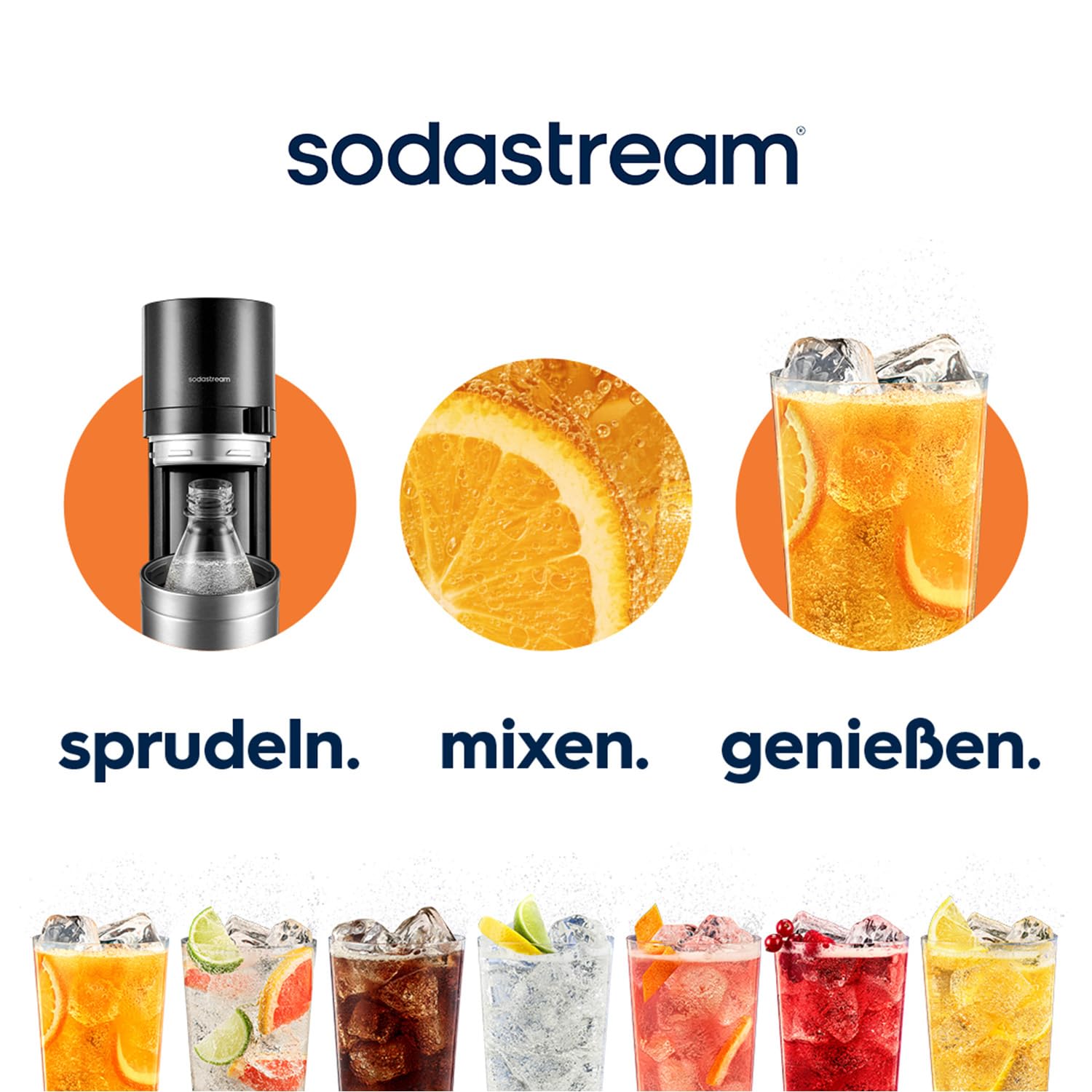 Sodastream Wassersprudler DUO Umsteiger inkl. 1L Glasflasche und 1L FUSE Kunststoffflasche Titan