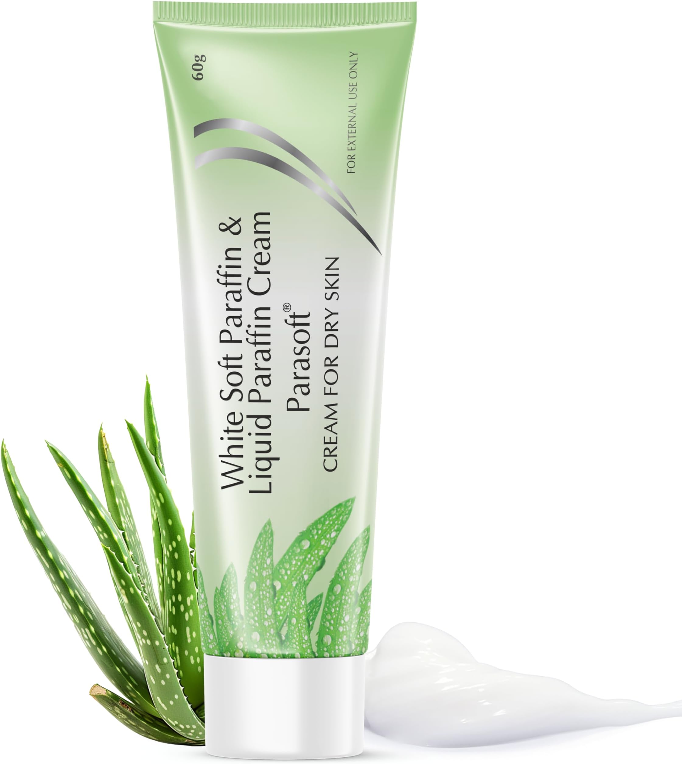 Parasoft White Soft Paraffin & Liquid Paraffin Cream for Dry Skin – 60g / 2.12 oz Moisturizing Barrier Cream