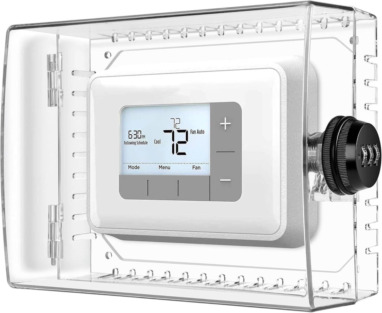 Gedreew Large Thermostat Lock Box Cover With Key, Thermostat Clear Thermostat Guard