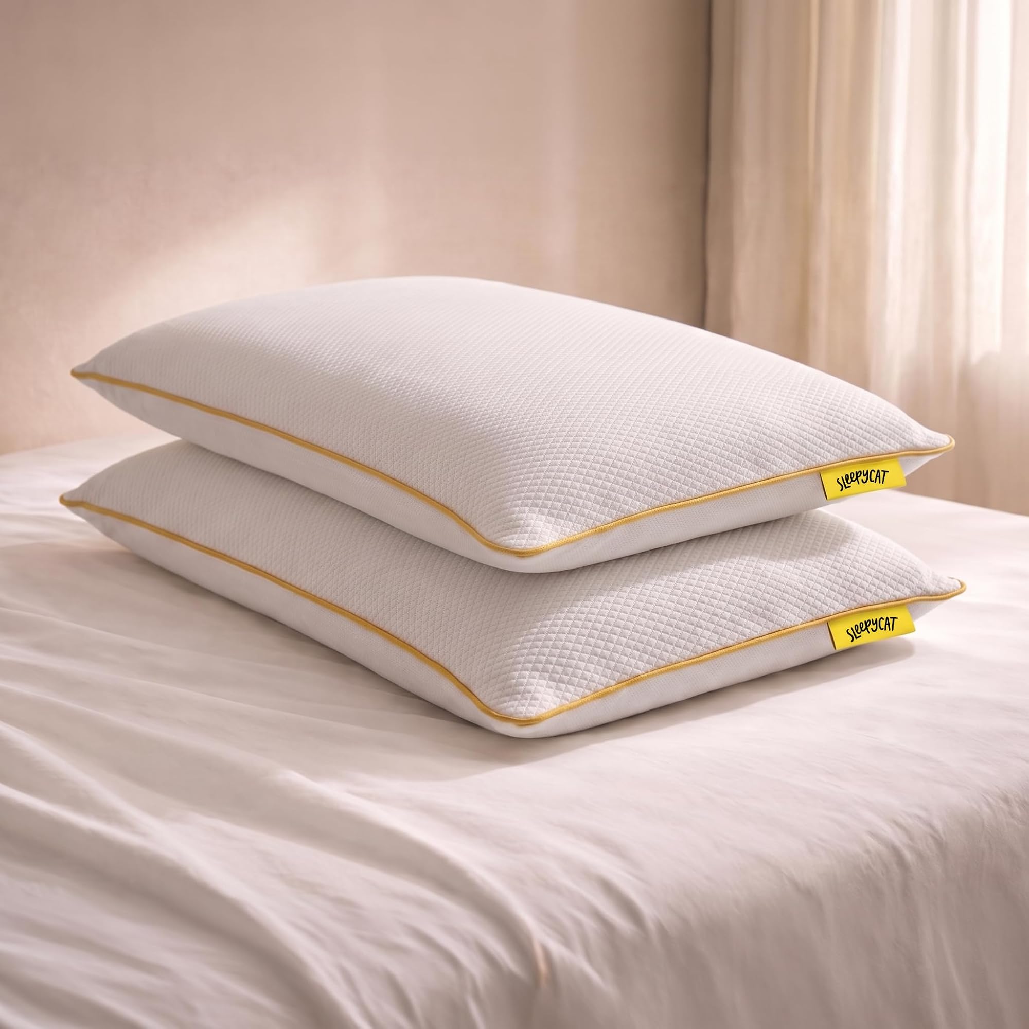 Slim Memory Foam Pillow for Spine Alignment & Pain-Relief