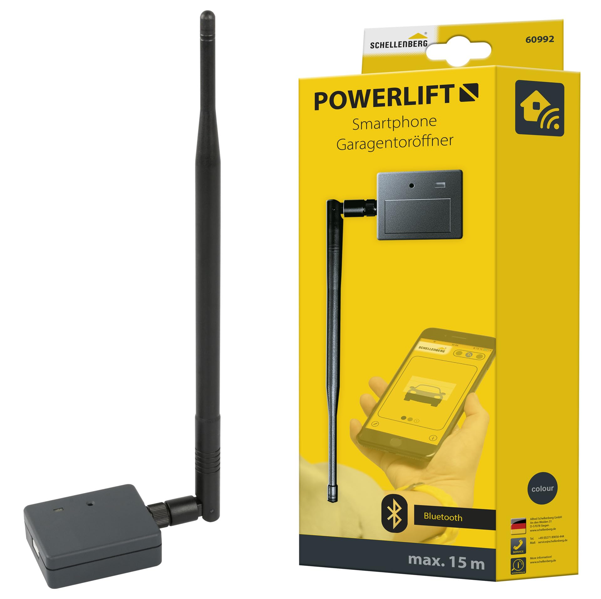Schellenberg Smartphone Garagentoröffner mit LED & USB Kabel