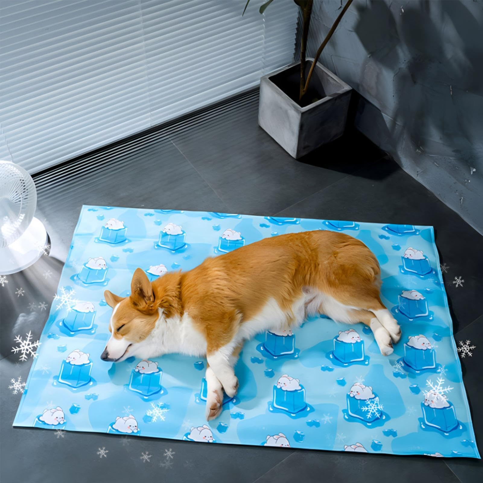 Tappetino Rinfrescante Cani Materassino Pieghevole Riutilizzabile | Cuccia Rinfrescante Cani Tappetino Riposo per Viaggi in Auto Spiaggia Balcone