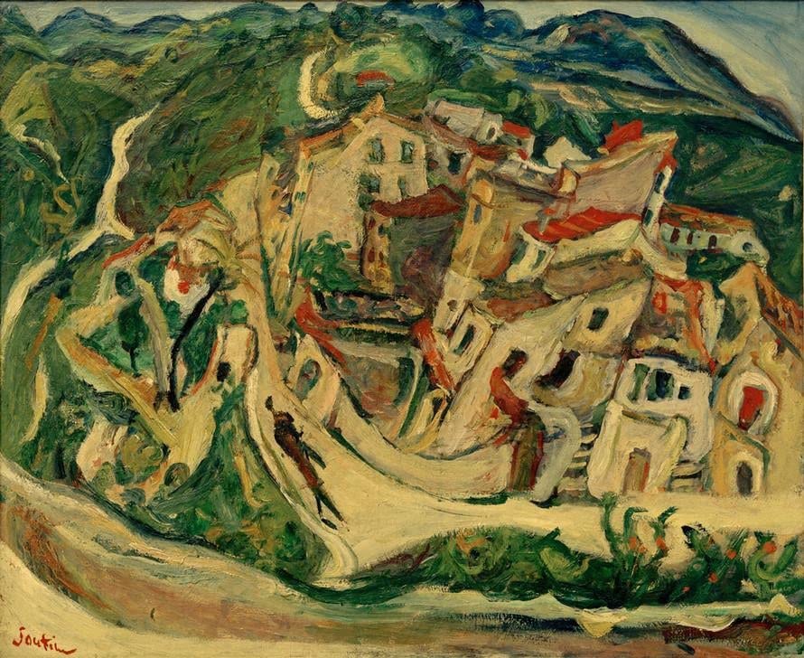 Affiche Décorative Vue de Cagnes Chaim Soutine - Émotion et Art Mural Peinture Maison 60x90cm