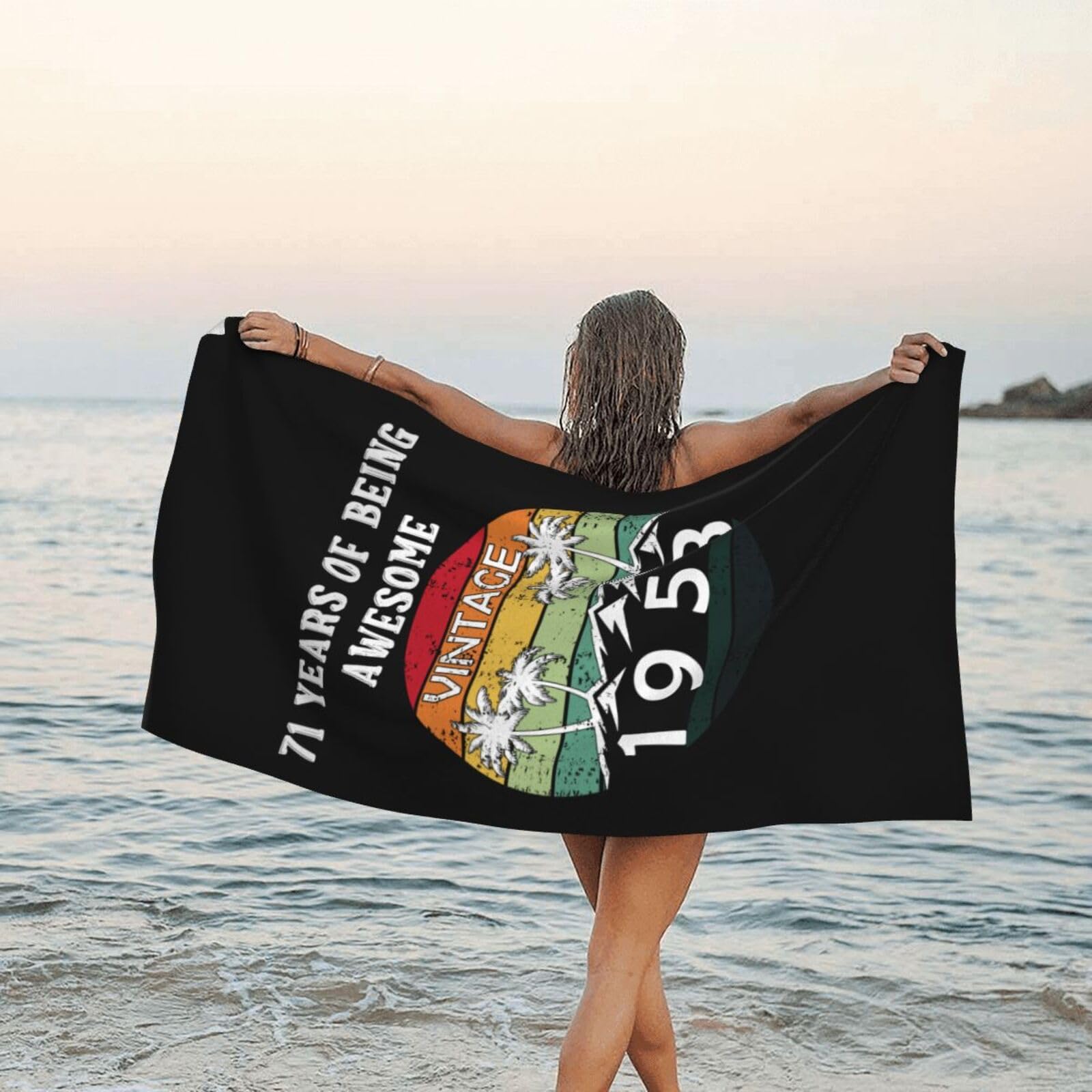 Serviette de plage 80x130cm, le drap de bain léger pour vos vacances