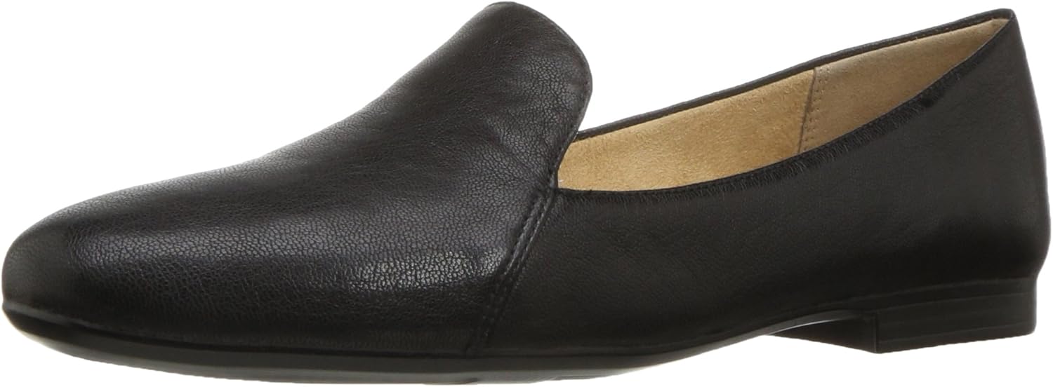 Naturalizer Women's Emiline Slip-on Loafer 5 Tumble Leather Black