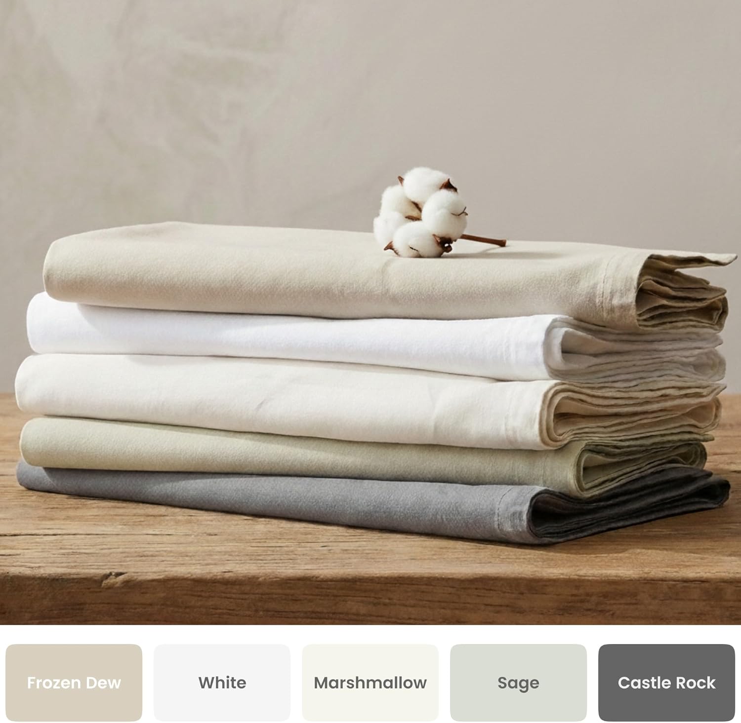 Bioweaves 100% Organic Washed Cotton Percale Weave Pillow Cases King Size GOTS Certified Queen Pillow Covers, Envelope Closure – Set of 2, Sage