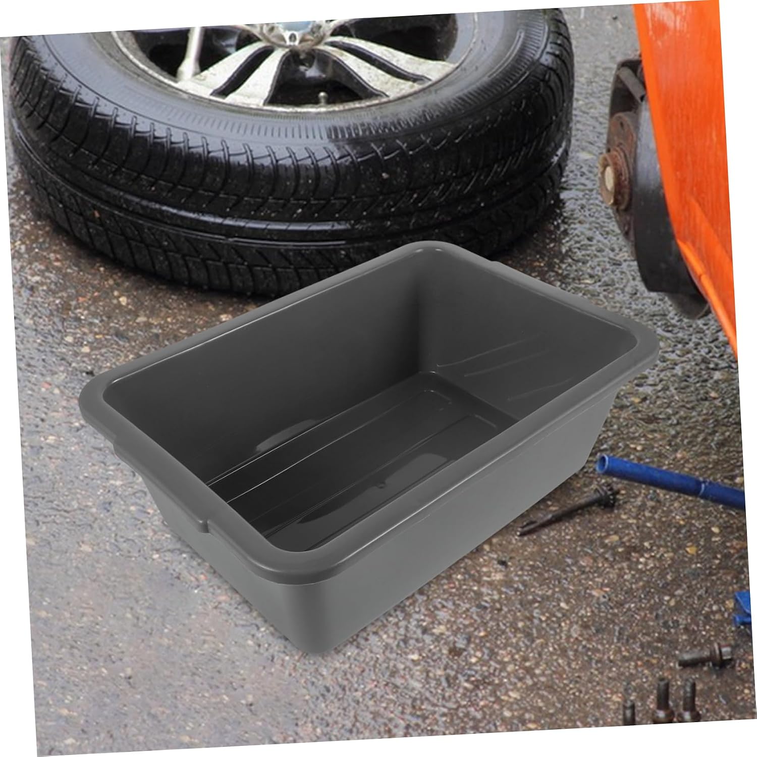 Gatuida Thickened Plastic Oil Drain Pan for Automotive Maintenance Capacity Waste Oil Collector Easy to Clean Essential Tool for Mechanics and Car Enthusiasts