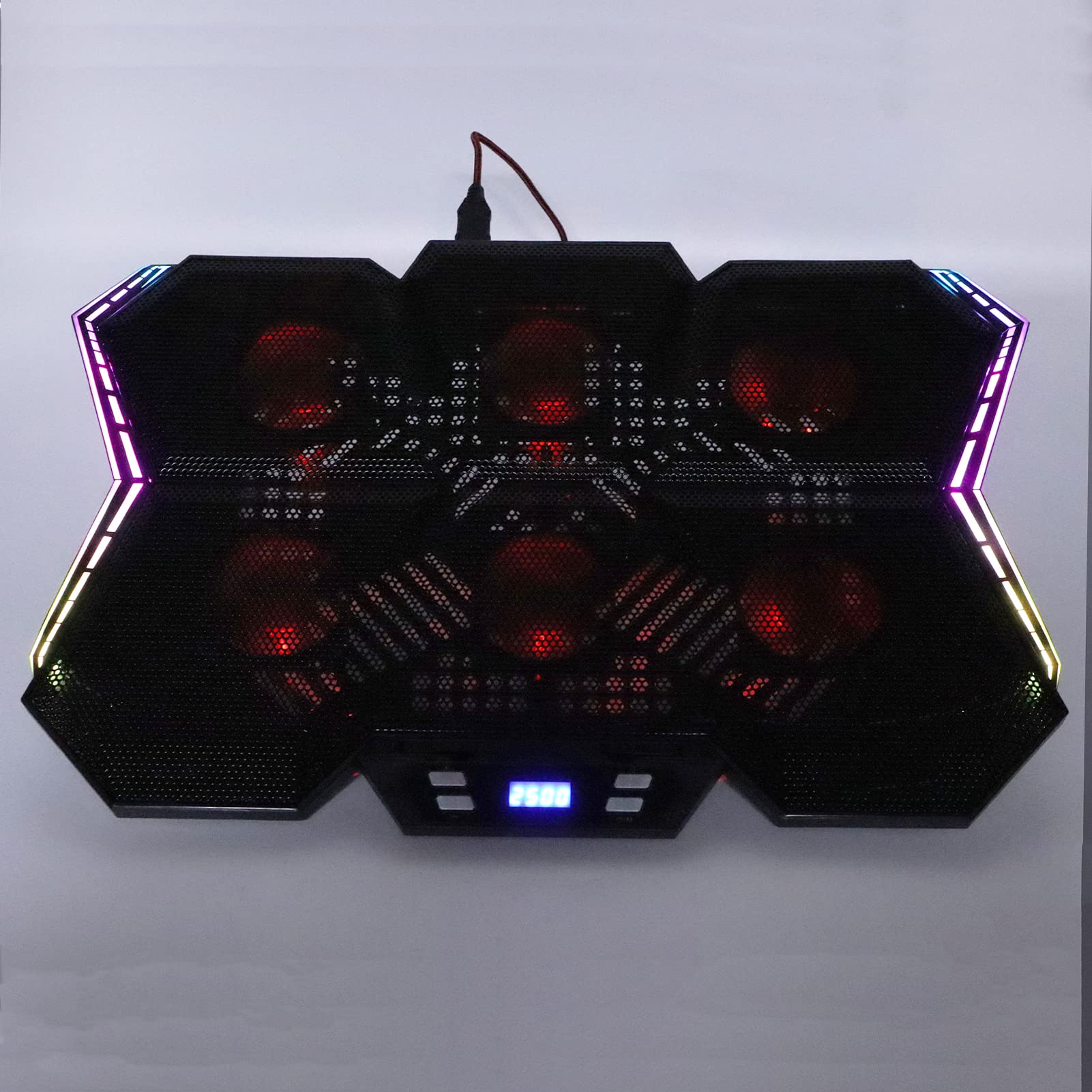 koelpad Voor Laptop, Laptopkoeler, 10 RGB Verlichtingsmodi en 7 in