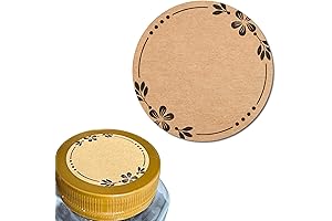 300 Canning Labels for Mason Jars - 2-Inch Brown Kraft Write-On Stickers for Easy Identification