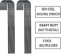 Vista 2 de Estacas para barras de refuerzo de tierra de 16 pulgadas, gancho en J extra resistente, a prueba de óxido, anclajes de tierra de acero con extremo
