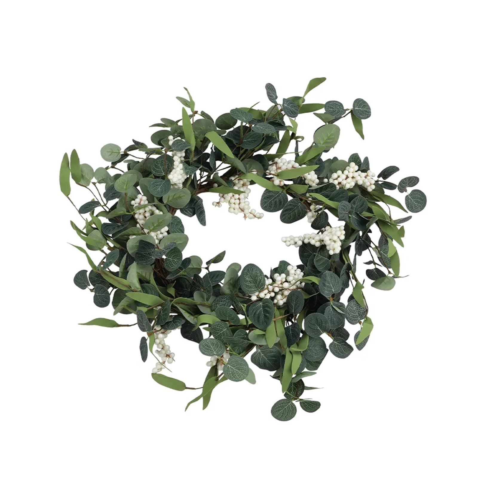Türkranz Sommer 55CM Künstliche Topiary Kranz Eukalyptus Blatt Tür Dekor