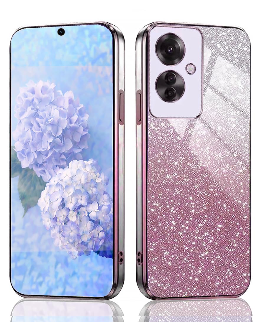 IVoler 3-in-1 Custodia Per OPPO Reno11 F 5G Con 2 Pellicole Vetro Temperato - Cover Trasparente Antiurdo In TPU, Supporto Ricarica Wireless
